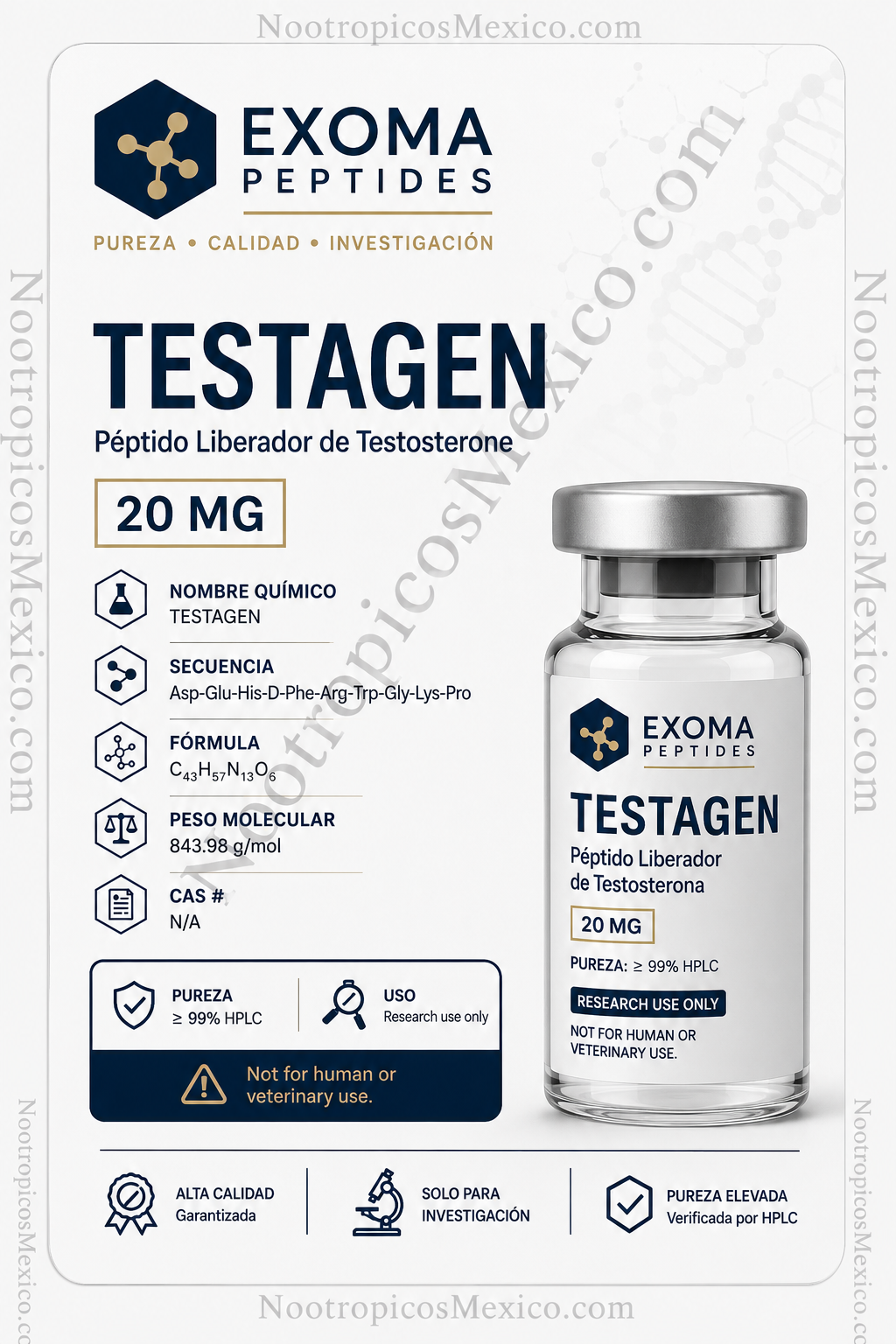 Testagen vial 20mg – Exoma Peptides