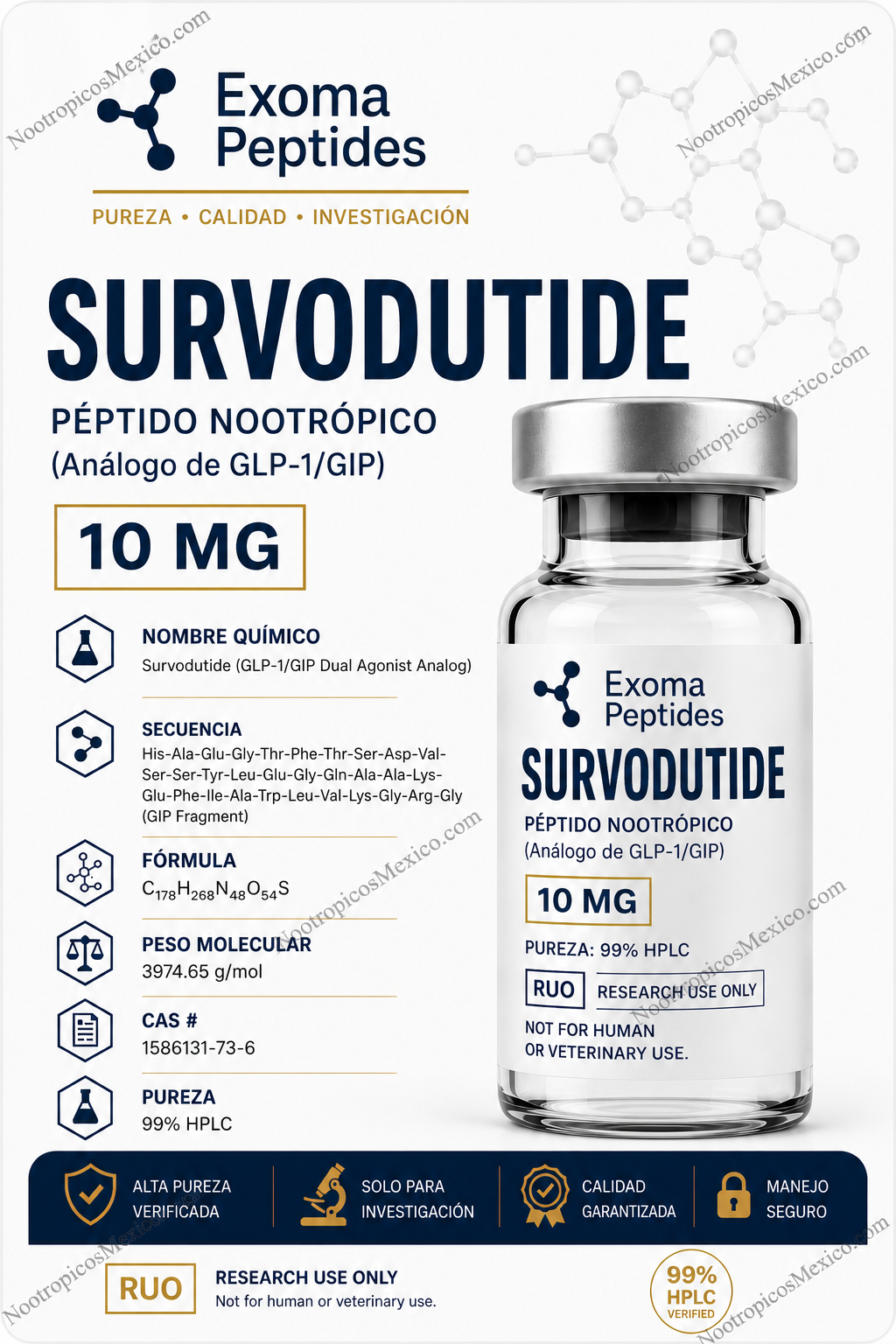 Survodutide vial 10mg – Exoma Peptides