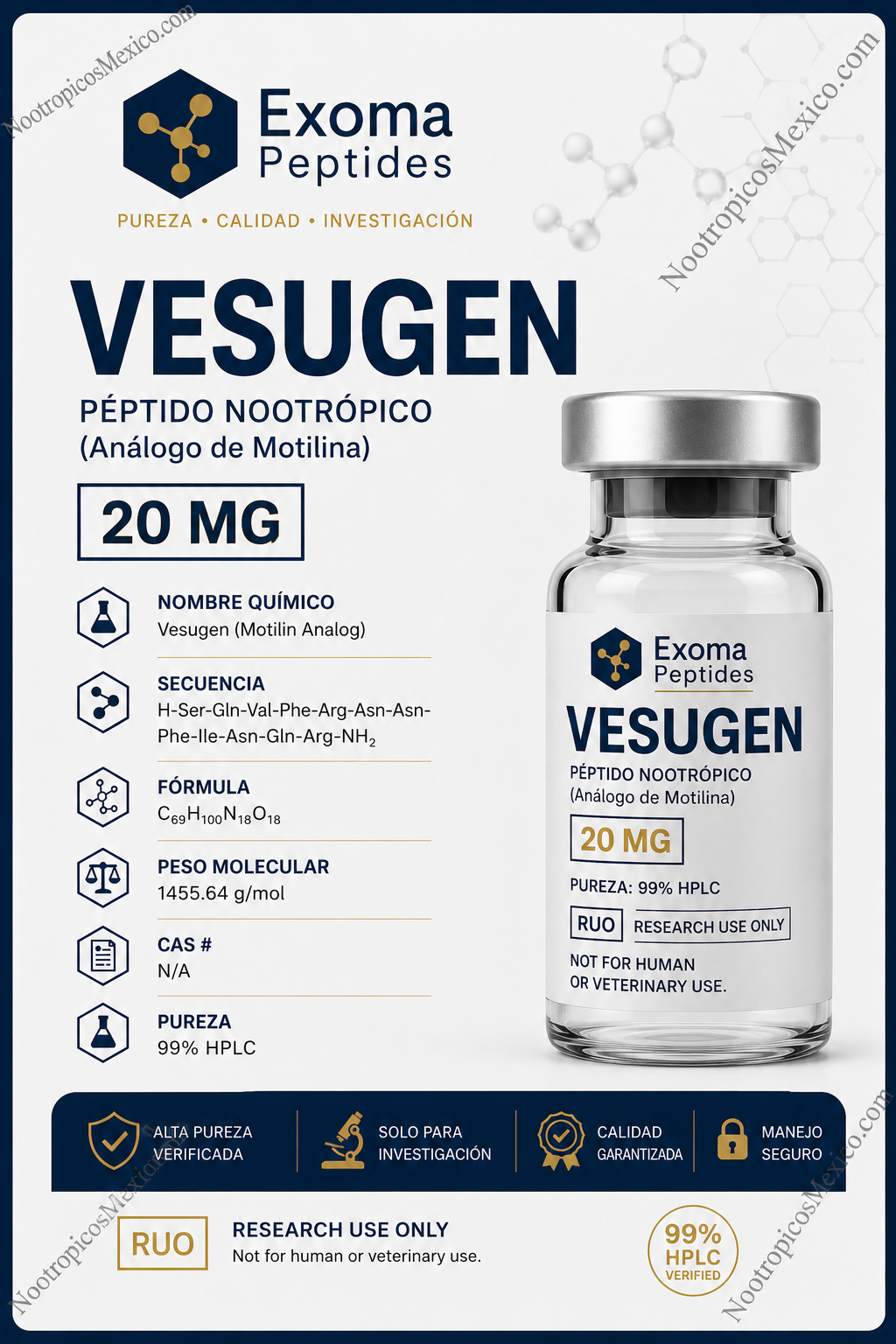 Vesugen vial 20mg – Exoma Peptides