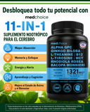 Nootrópico 11-EN-1 · 1321 mg · 60 Cápsulas · Medchoice · Sin Cafeína