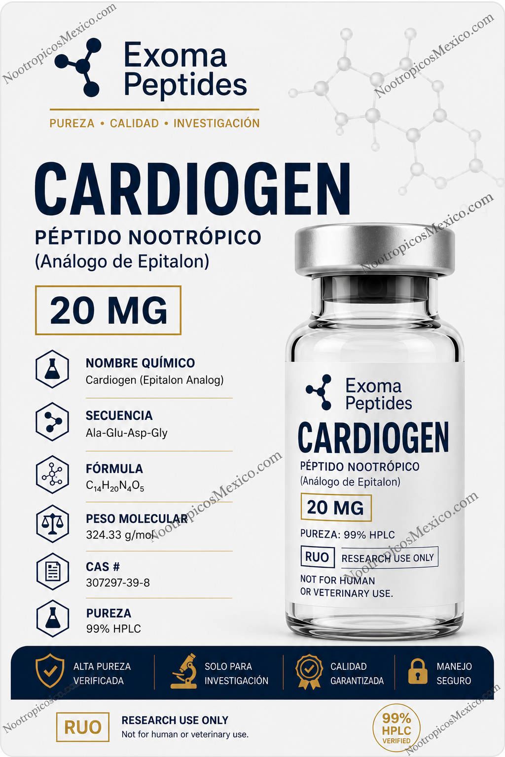 Cardiogen vial 20mg – Exoma Peptides