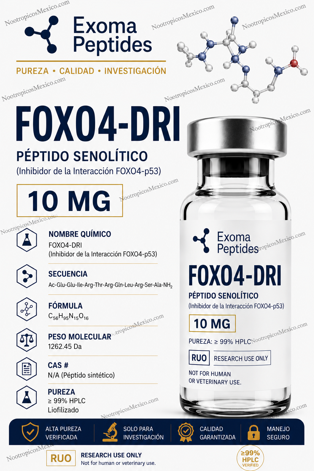 FOXO4-DRI vial 10mg – Exoma Peptides