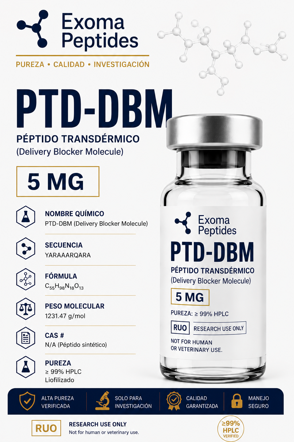 PTD-DBM vial 5mg – Exoma Peptides