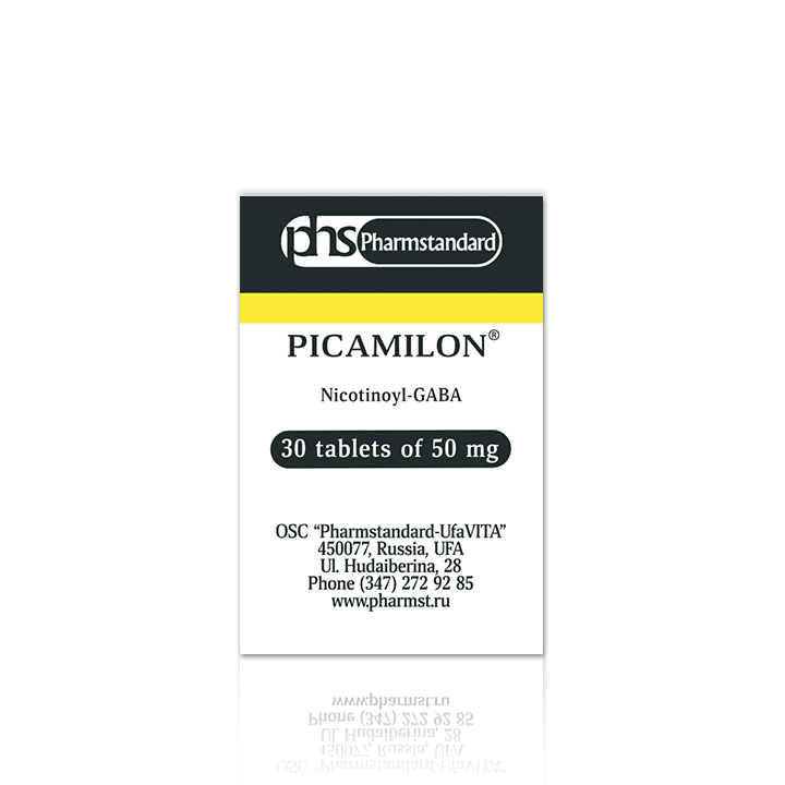 Picamilon® 50mg — 30 Tabletas (Pharmstandard)