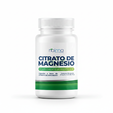 100 Cápsulas de Citrato de Magnesio 500mg - Naima