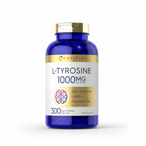 300 Cápsulas de L-tyrosine Premium con 1000mg por servicio - Carlyle