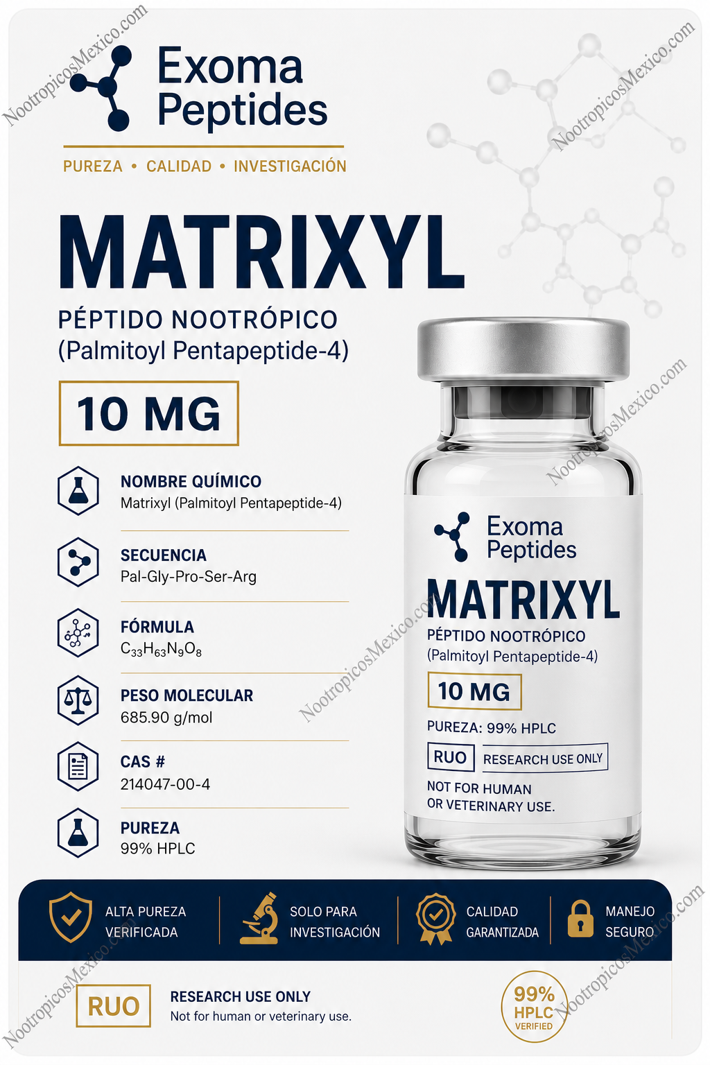 Matrixyl vial 10mg – Exoma Peptides