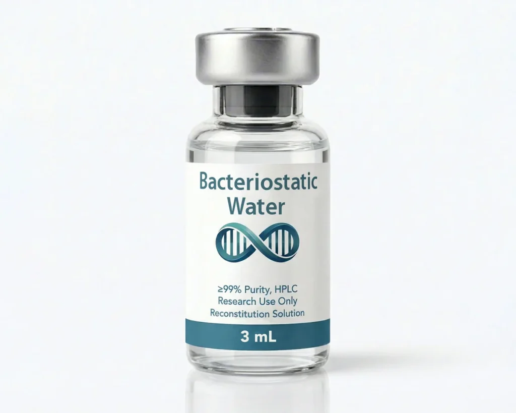 Bacteriostatic Water 3mL – Solución de Reconstitución – Research Use Only