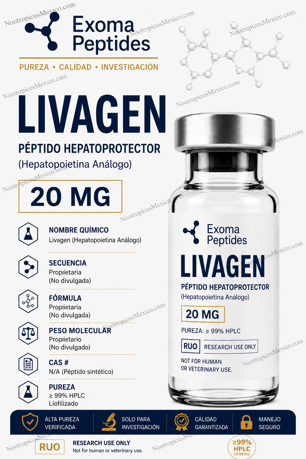Livagen vial 20mg – Exoma Peptides