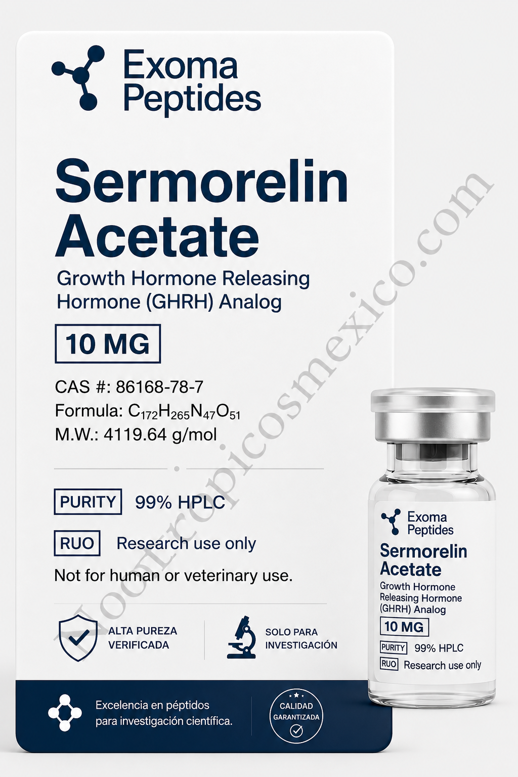 Sermorelin Acetate vial – Exoma Peptides