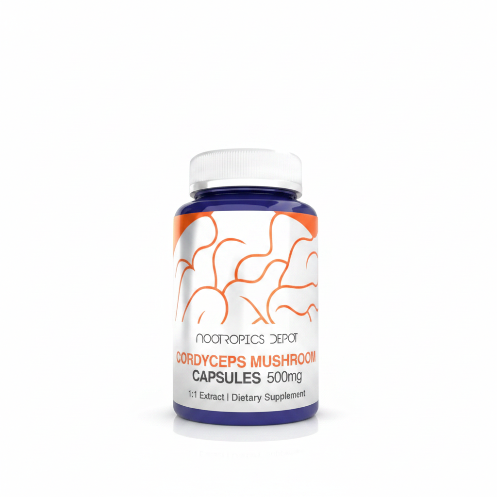 60 Cápsulas con 500mg de Hongo Cordyceps  - Nootropics Depot