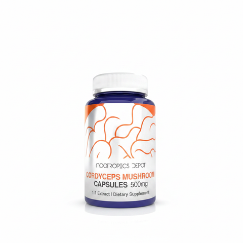 60 Cápsulas con 500mg de Hongo Cordyceps  - Nootropics Depot