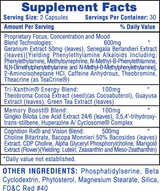 CogniSport® · 60 Cápsulas · Hi-Tech Pharmaceuticals · The Ultimate Gaming Supplement