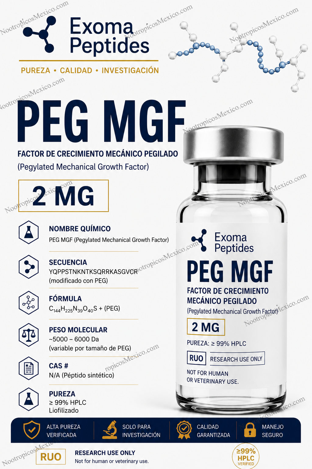 PEG MGF vial 2mg – Exoma Peptides