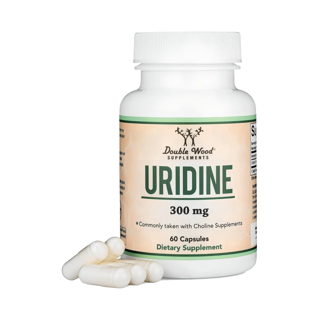 Uridine 300 mg · 60 Cápsulas · Double Wood Supplements · Uridina 5'-Monofosfato
