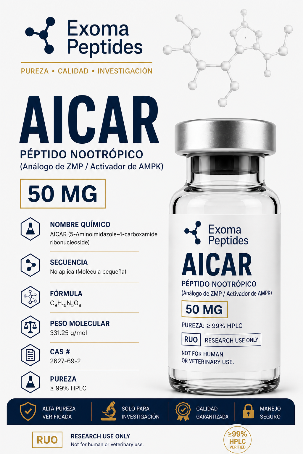 AICAR vial 50mg – Exoma Peptides