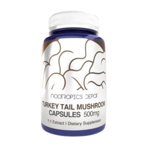Turkey Tail Mushroom 500mg Capsules 1:1 Extract – Nootropics Depot