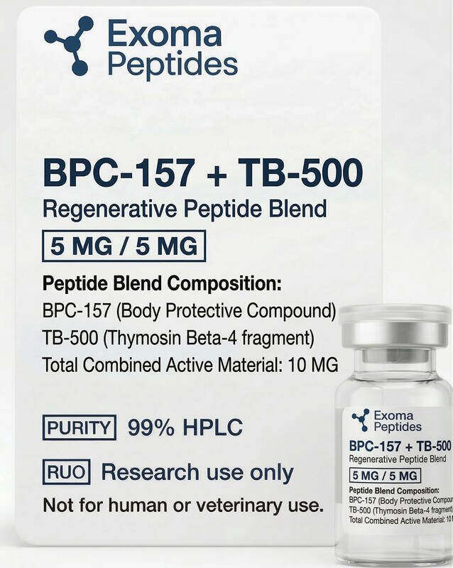 BPC-157 + TB-500  5mg/5mg – Exoma Peptides