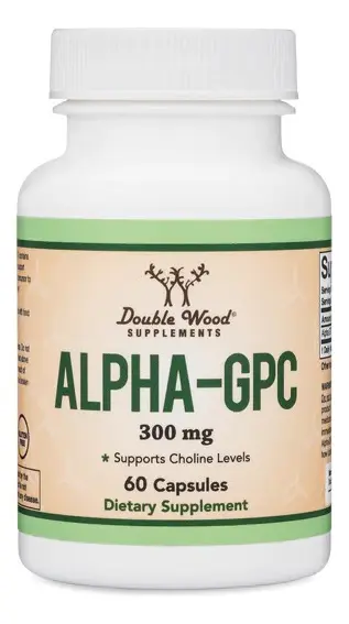 Alpha-GPC 300 mg · 60 Cápsulas · Double Wood Supplements · Fórmula Avanzada Memoria