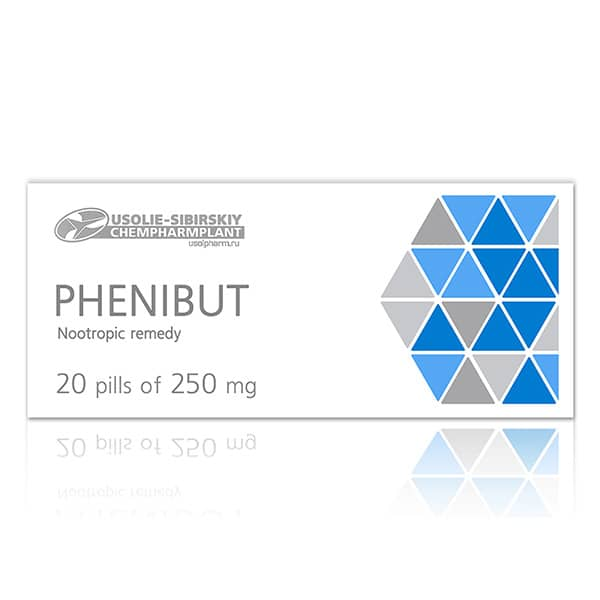 Phenibut 250mg — 20 Tabletas (Usolie-Sibirskiy)