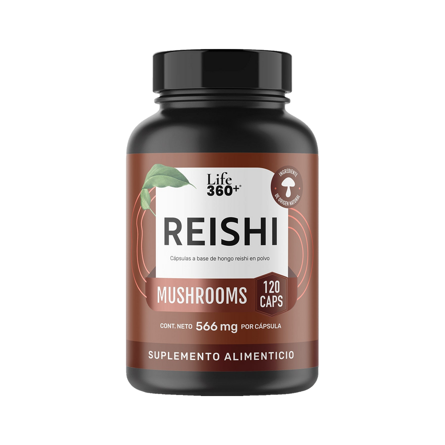 Reishi, 120 cápsulas, 566 mg por cápsula – Life 360+