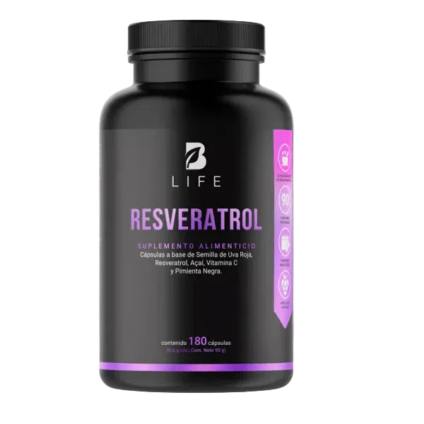 180 Cápsulas de Resveratrol - B Life®