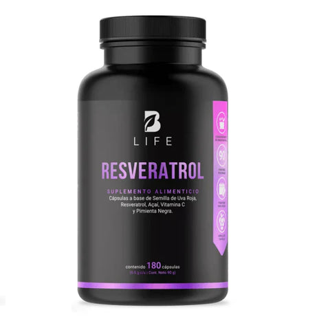 180 Cápsulas de Resveratrol - B Life®