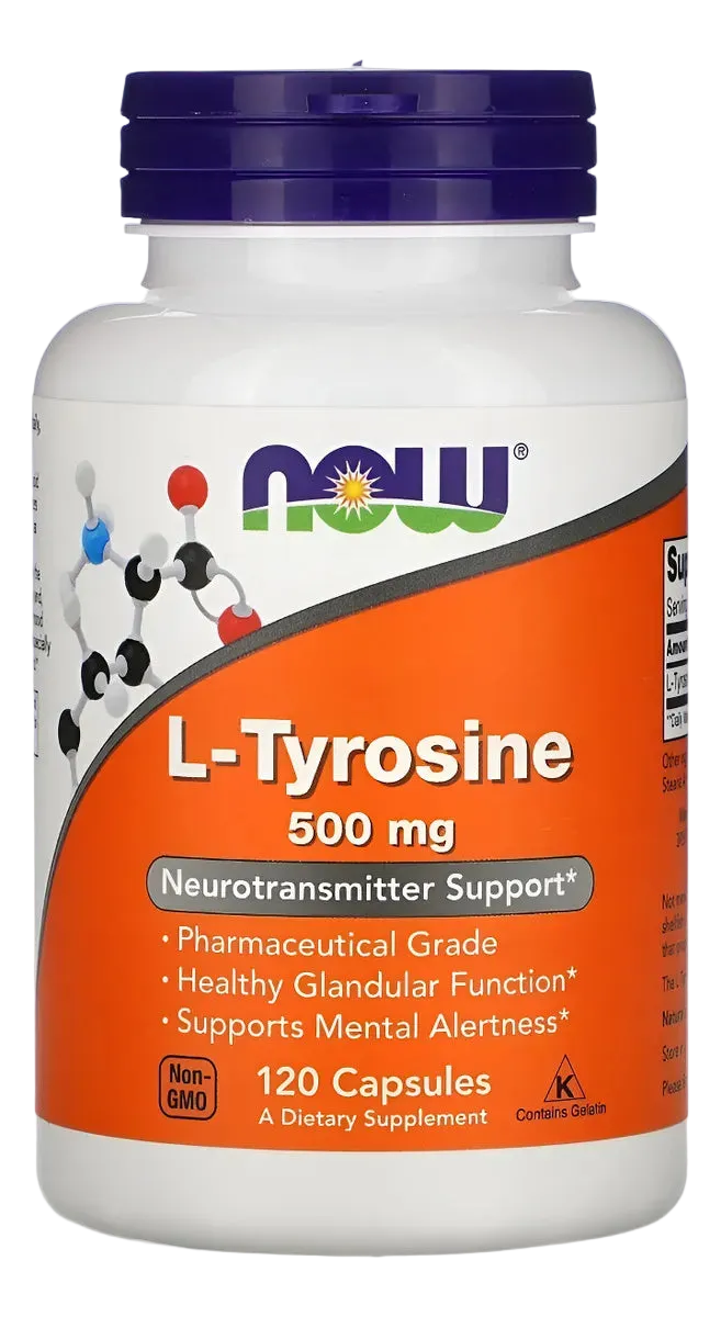 120 Cápsulas con 500mg de L-Tirosina - Now Foods