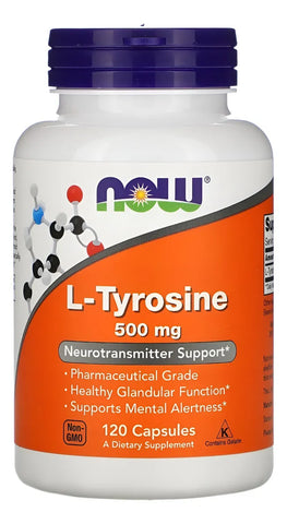 120 Cápsulas con 500mg de L-Tirosina - Now Foods