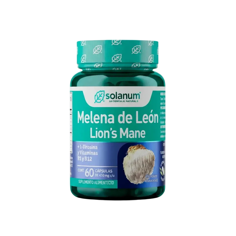 60 cápsulas con 450mg - Hongo Melena de León (Hericium Erinaceus)SOLANUM