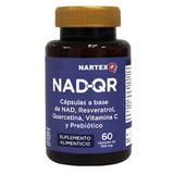 NAD-QR – Nartex Wellness | NAD + Resveratrol + Quercetina + Vit. C + Prebiótico | 60 Cápsulas