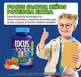 Focus Factor Kids Extra Strength · 120 Tabletas Masticables · Berry Blast