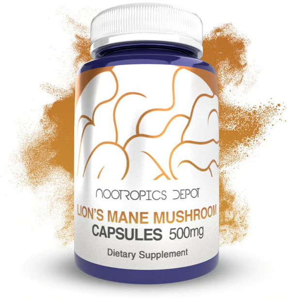 60 Cápsulas con 500 mg. de extracto Hongo Melena de León (Hericium Erinaceus) - Nootropics Depot