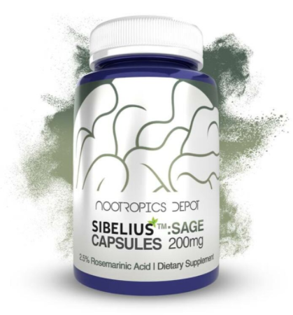 Sibelius™ Cápsulas de salvia| 200mg | 2.5% Rosmarinic Acid