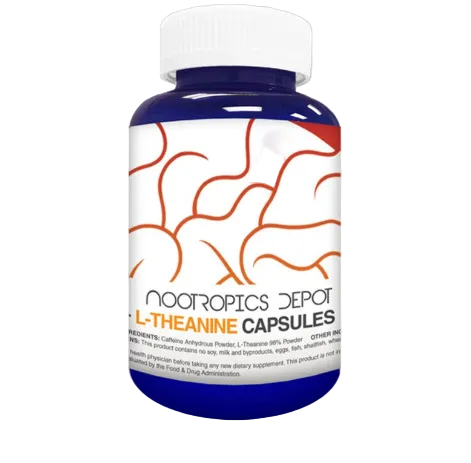 60 Cápsulas con 100mg de Cafeina y 200mg de L-Theanina - Nootropics Depot