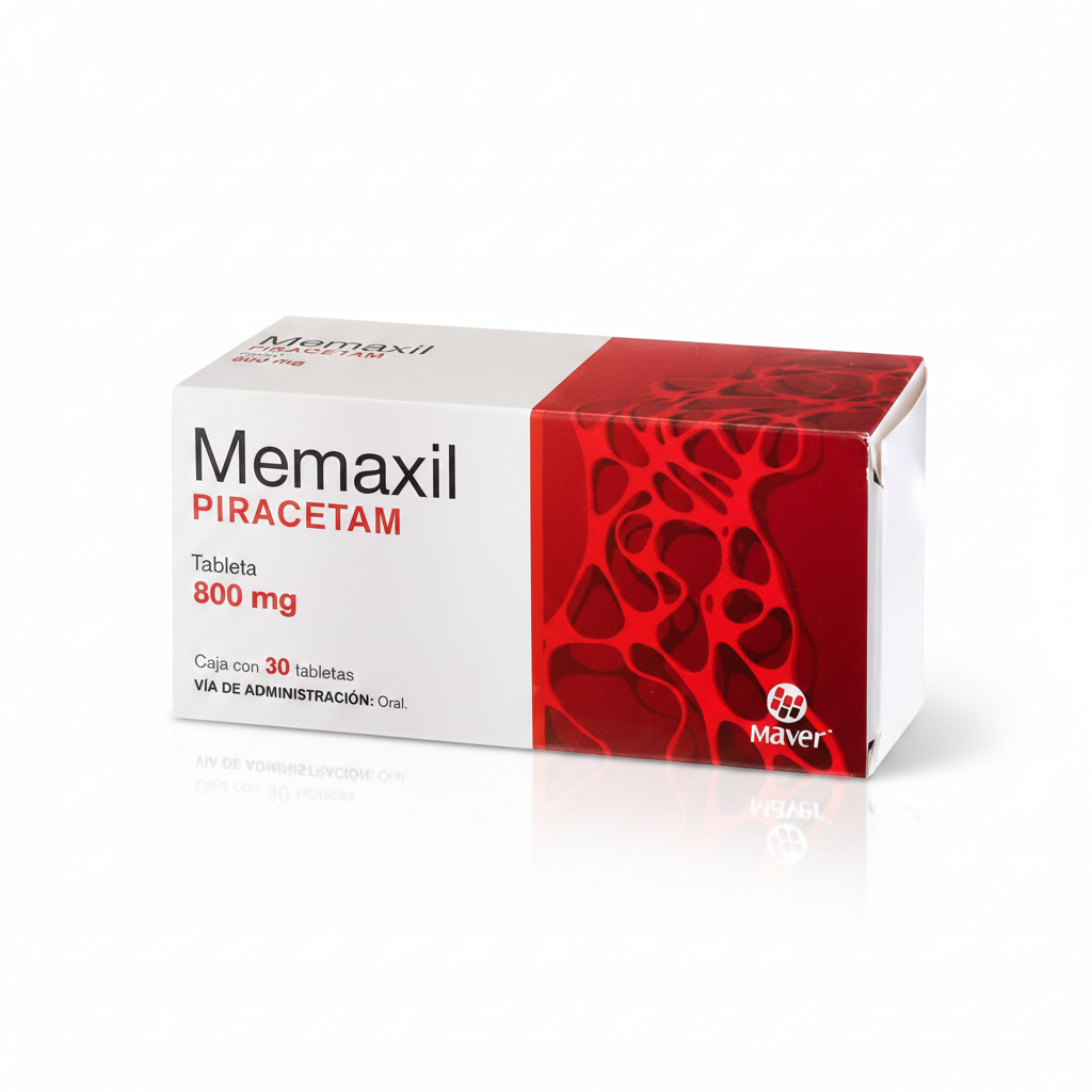 30 Tabletas con 800mg de Piracetam - Memaxil